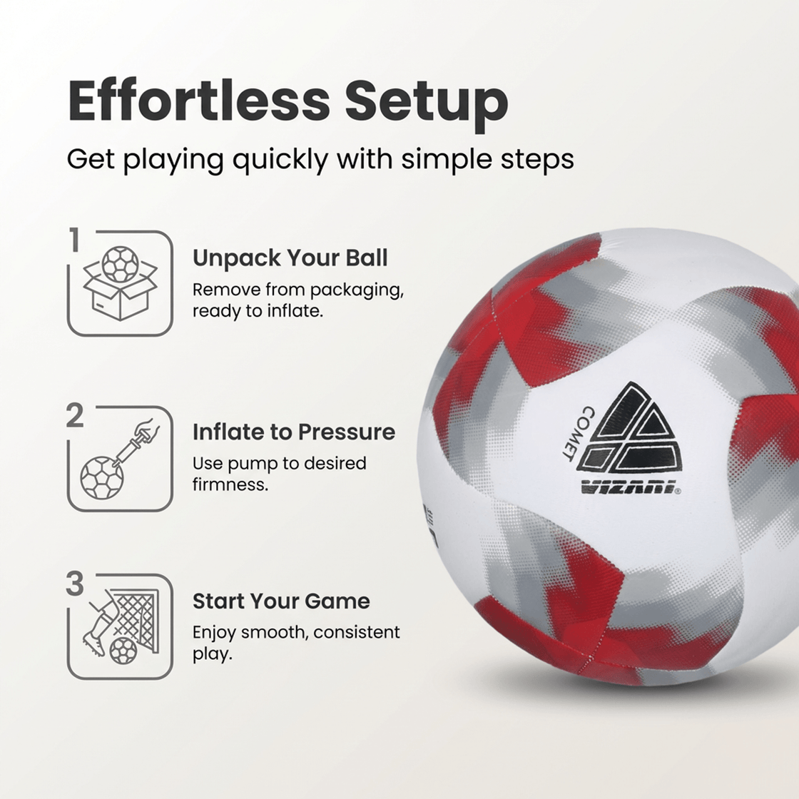 Comet Soccer Ball - Red