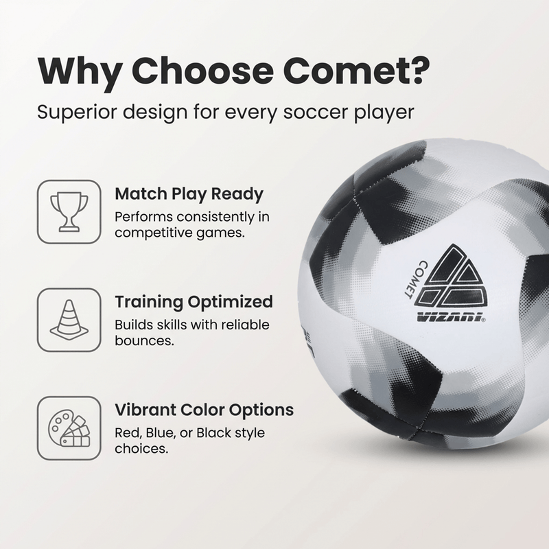 Comet Soccer Ball - Black