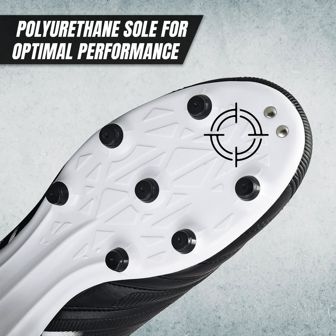 Valencia Firm Ground Soccer Cleats - Black/White - Vizari Sports