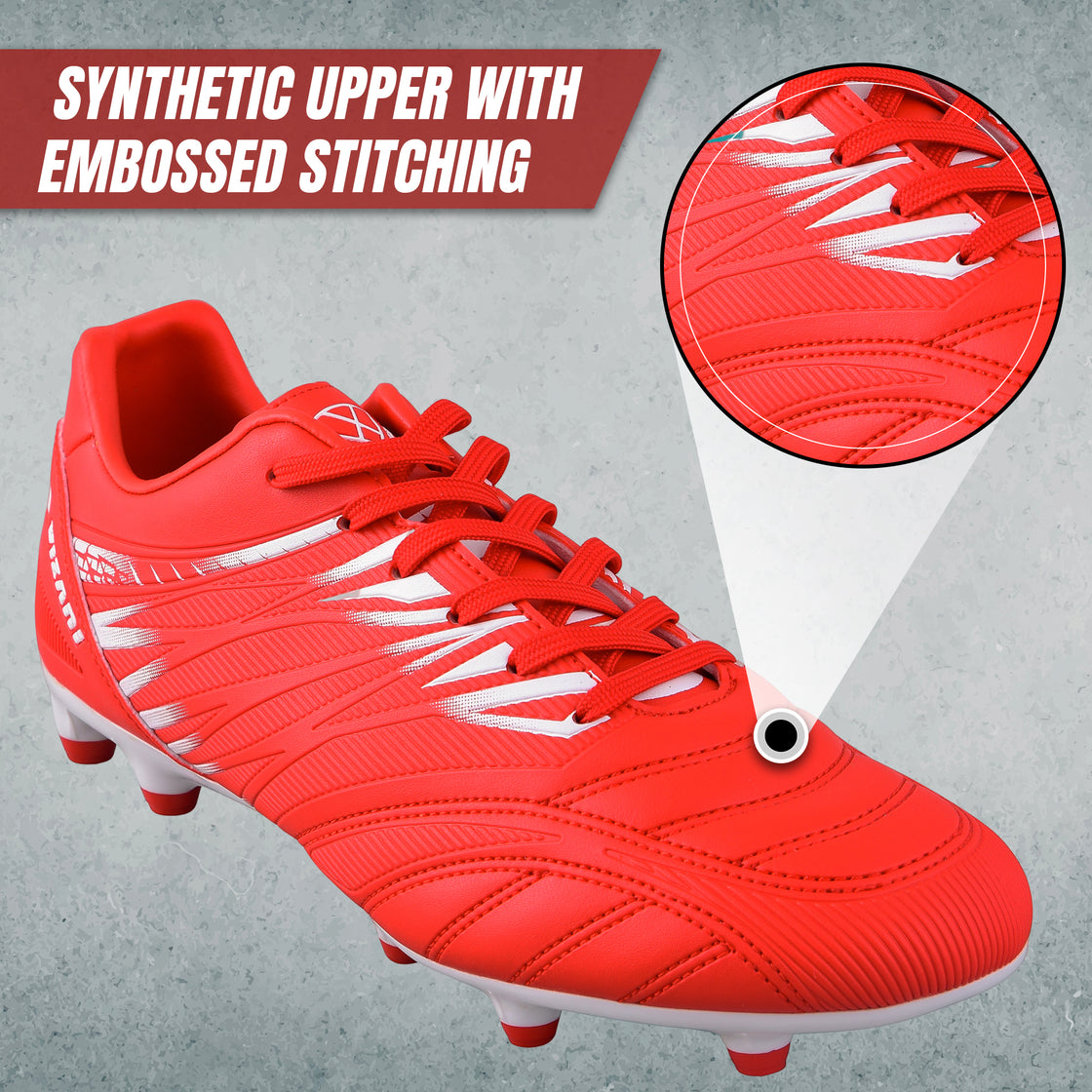Valencia Firm Ground Soccer Cleats - Red/White - Vizari Sports