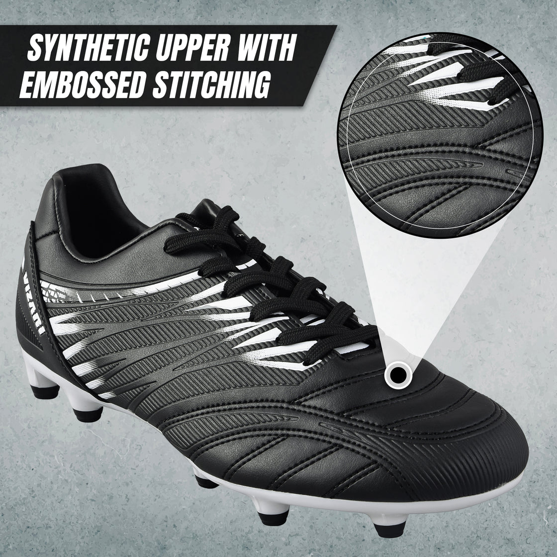 Valencia Firm Ground Soccer Cleats - Black/White - Vizari Sports