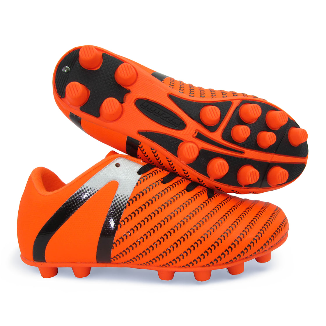 Impact Firm Ground Soccer Shoes -Orange/Silver - Vizari Sports