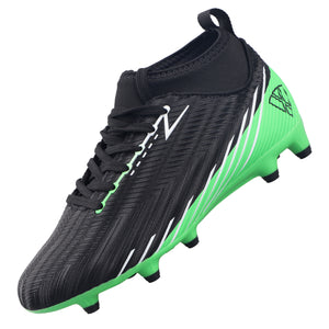 Tesoro Firm Ground Mid-Cut Soccer Shoes -Black/Green