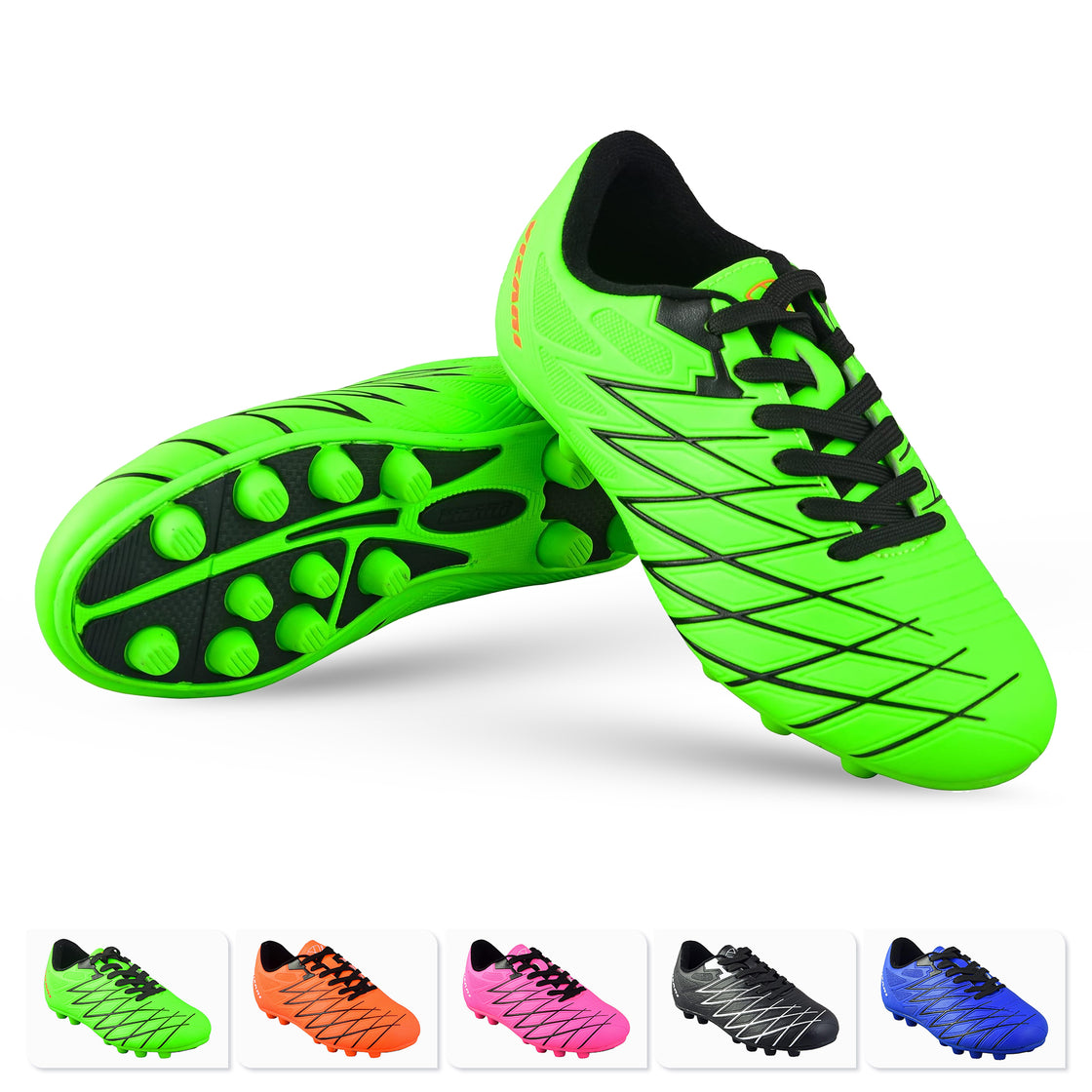 Boca Firm Ground Soccer Cleats - Green/Black - Vizari Sports