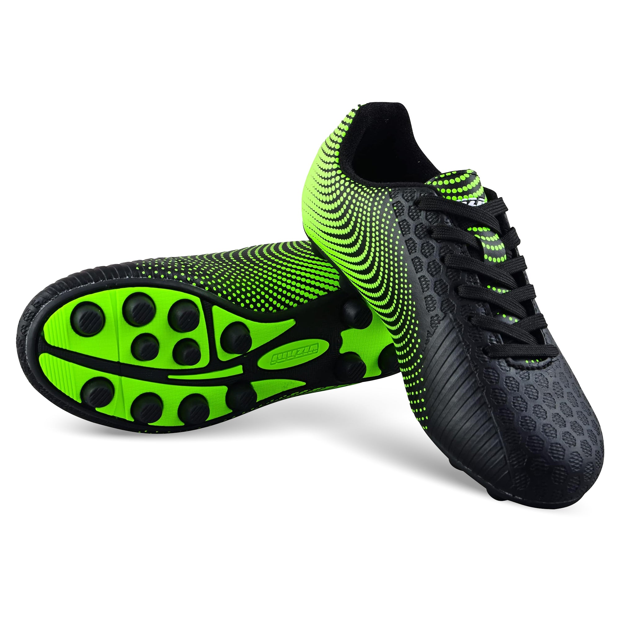 Stealth Firm Ground Soccer Shoes -Black/Green