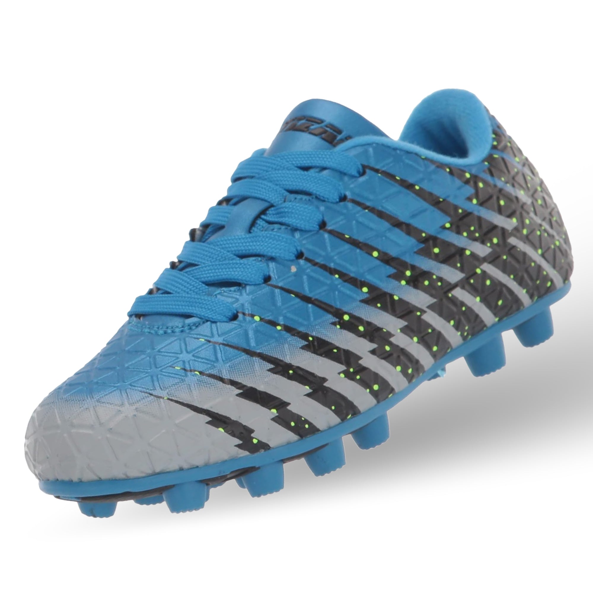 Bolt Firm Ground Soccer Shoes-Blue/Black/Silver