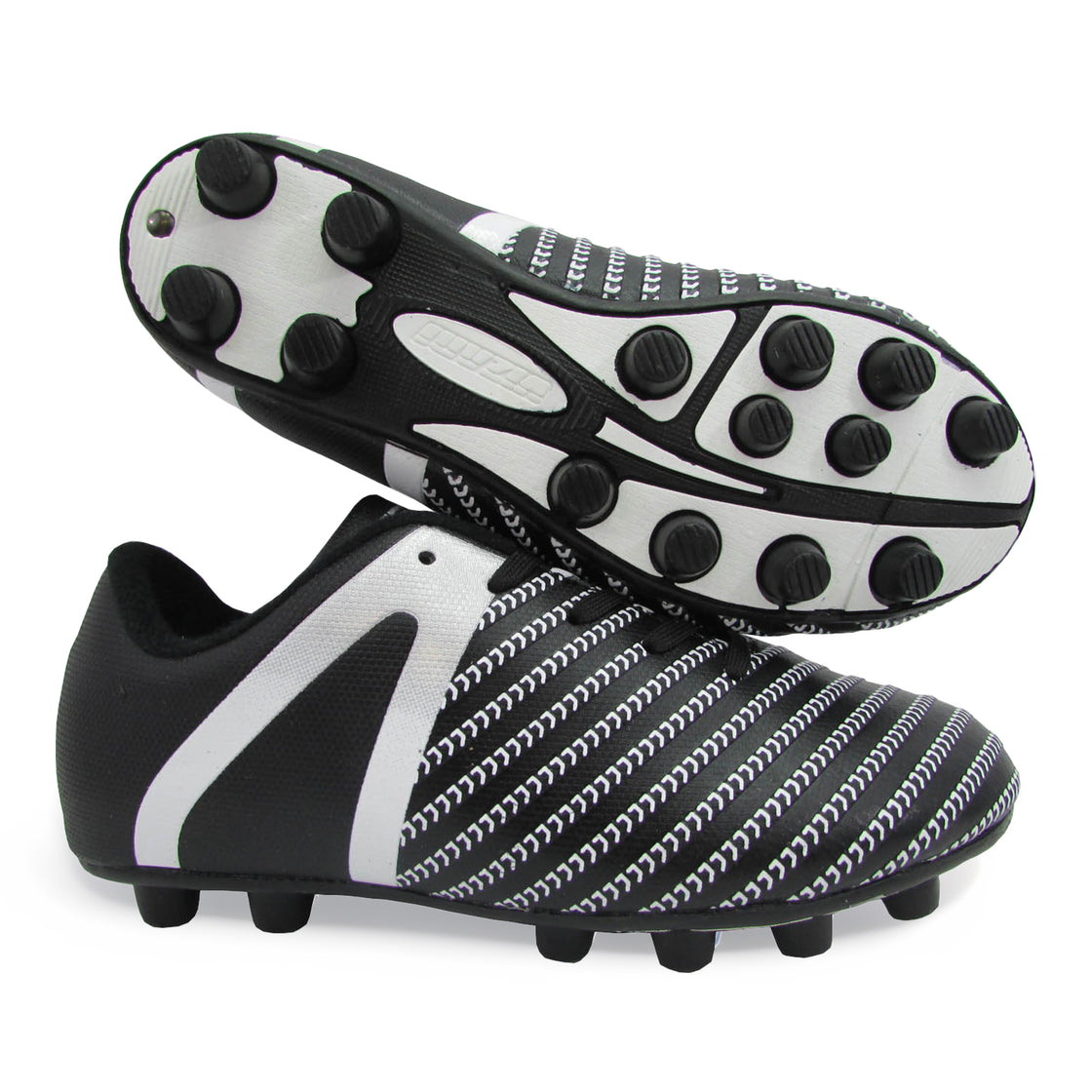 Impact Firm Ground Soccer Shoes -Black/White - Vizari Sports
