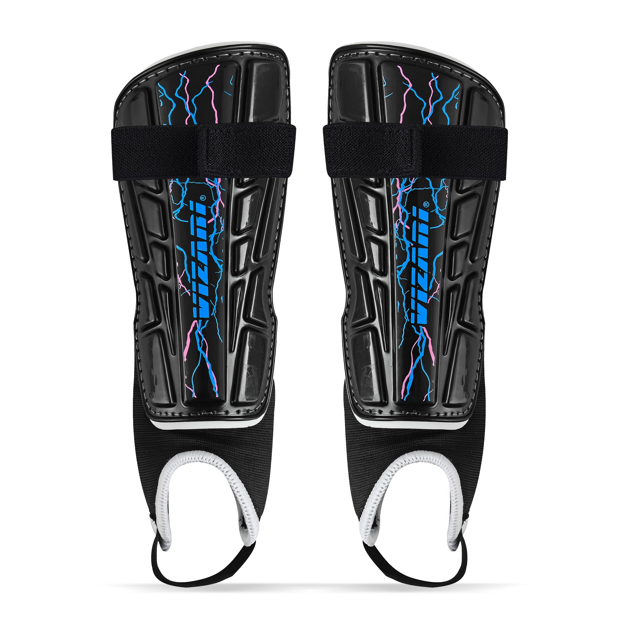 Zodiac Soccer Shin Guard with Detachable Ankle Protection-Black - Vizari Sports