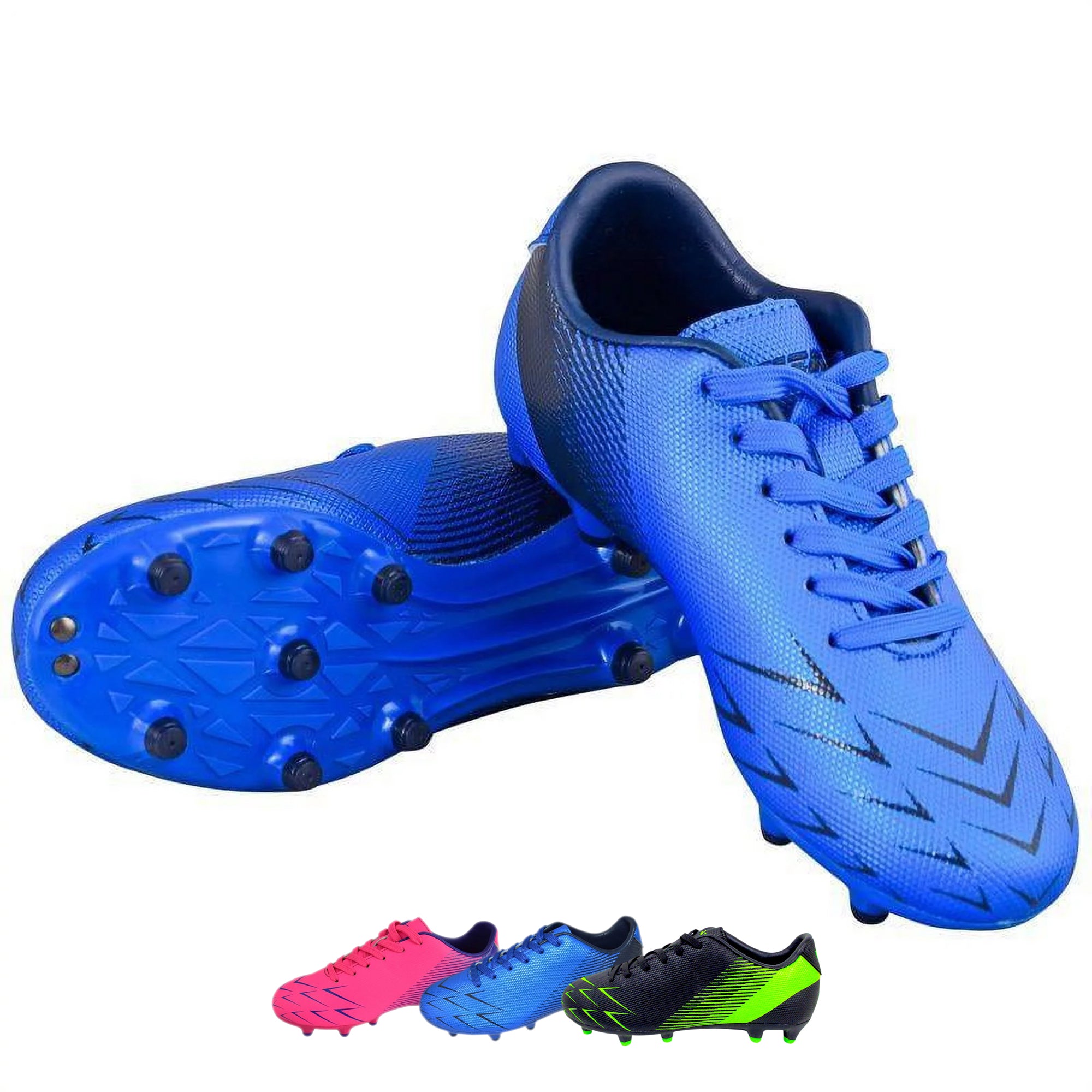 Ranger Firm Ground Soccer Shoes - Blue/Black