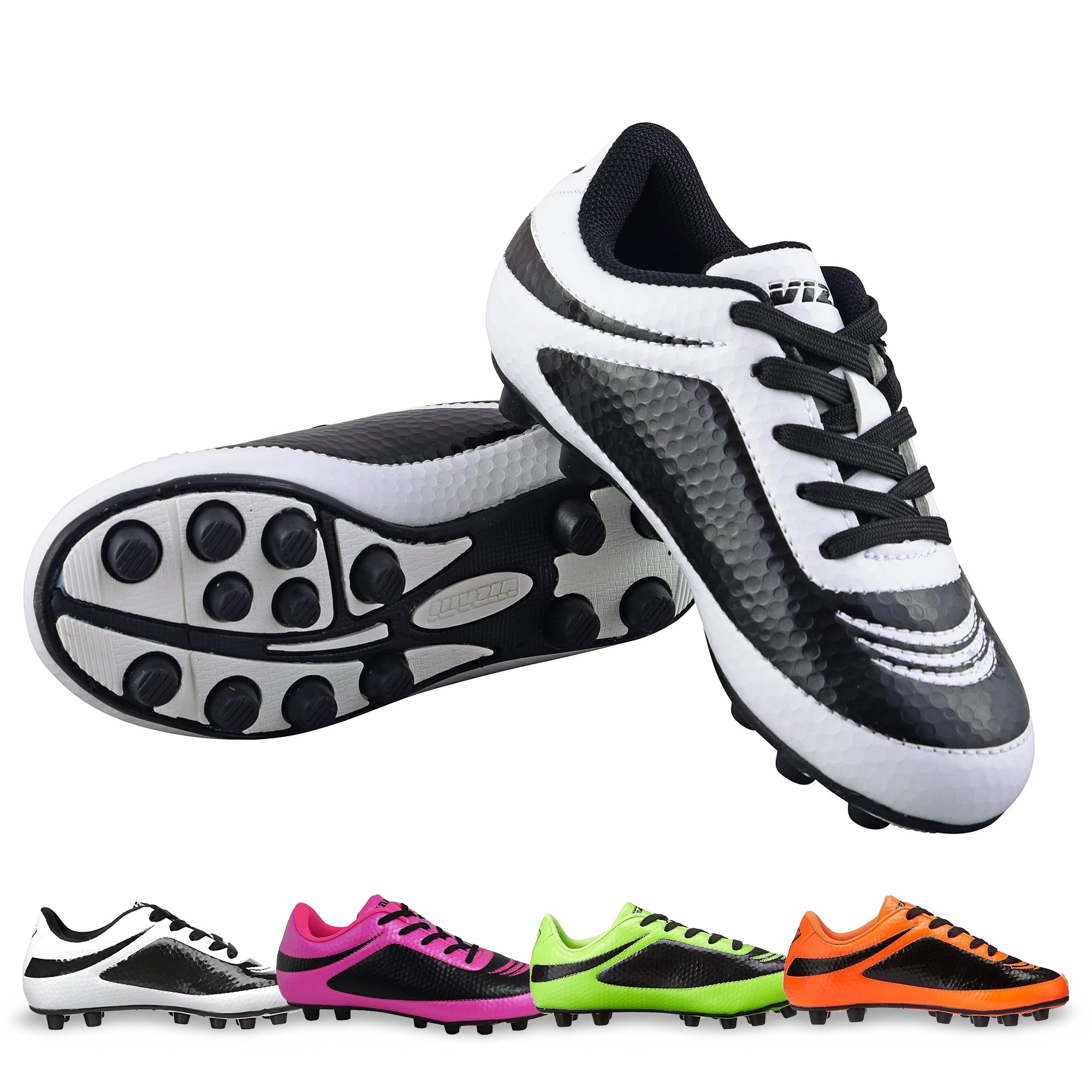 Infinity Firm Ground Soccer Shoes -White/Black