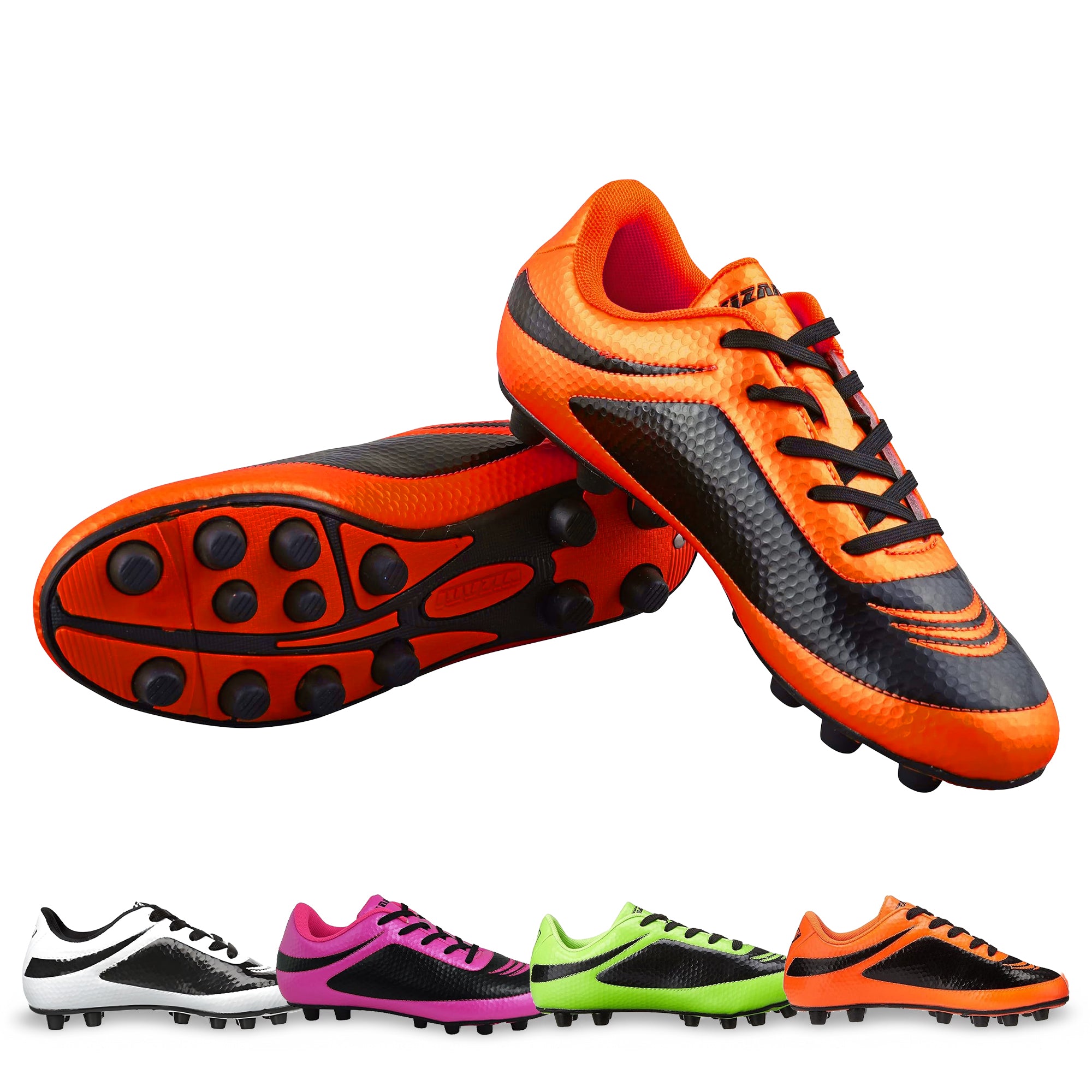 Infinity Firm Ground Soccer Shoes -Orange/Black - Vizari Sports