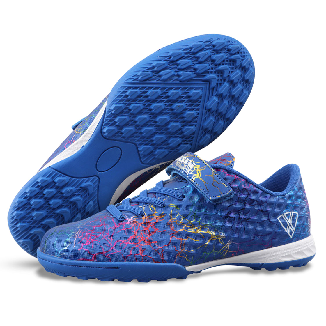 Zodiac Velcro Junior Turf Soccer Shoes - Blue
