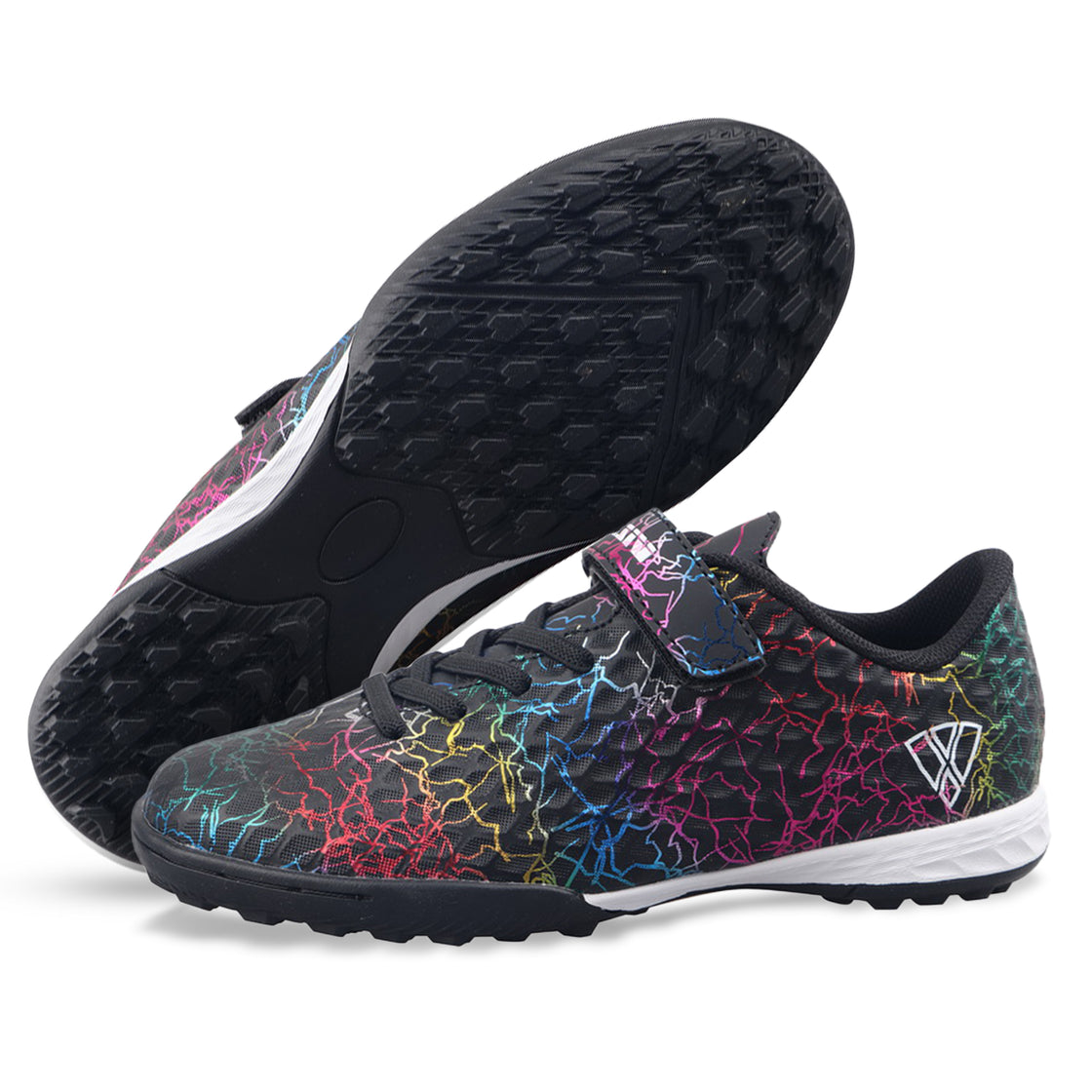 Zodiac Velcro Junior Turf Soccer Shoes - Black