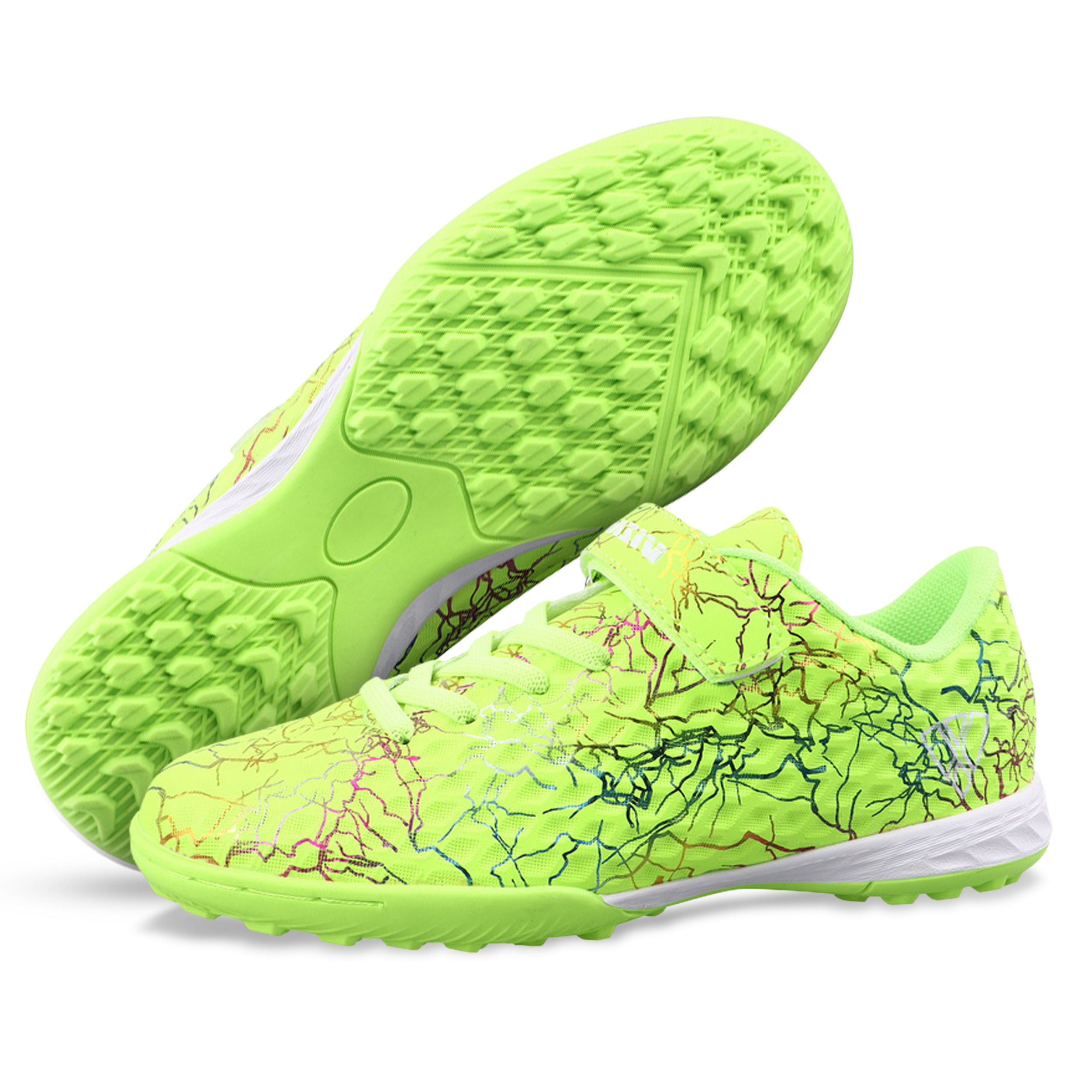 Zodiac Velcro Junior Turf Soccer Shoes - Green