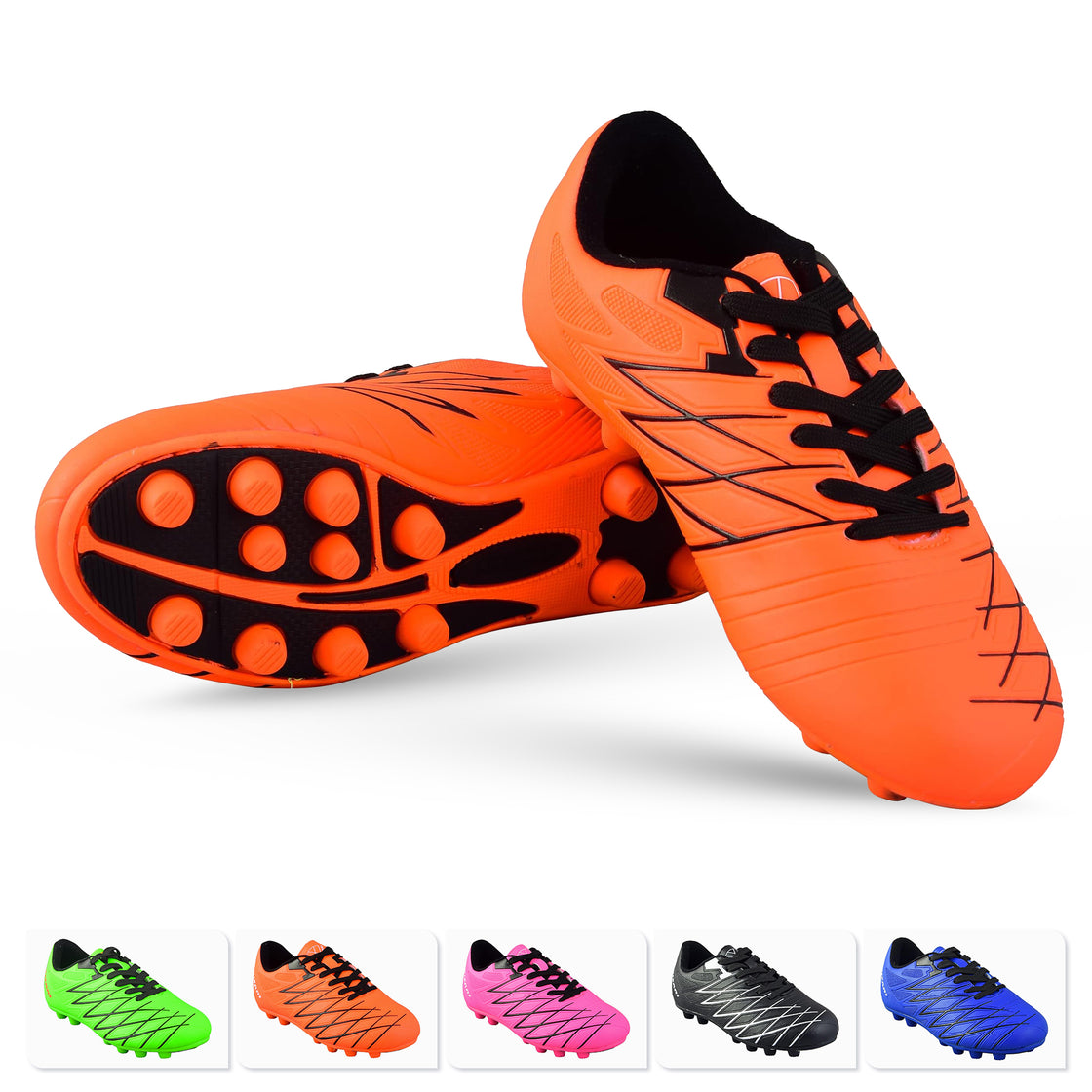 Boca Firm Ground Soccer Cleats - Orange/Black - Vizari Sports