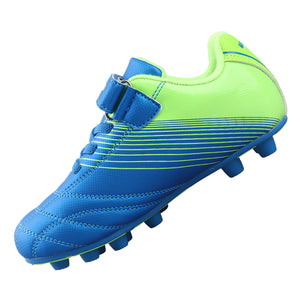Loma Velcro Firm Ground Soccer Cleats - Blue/Green