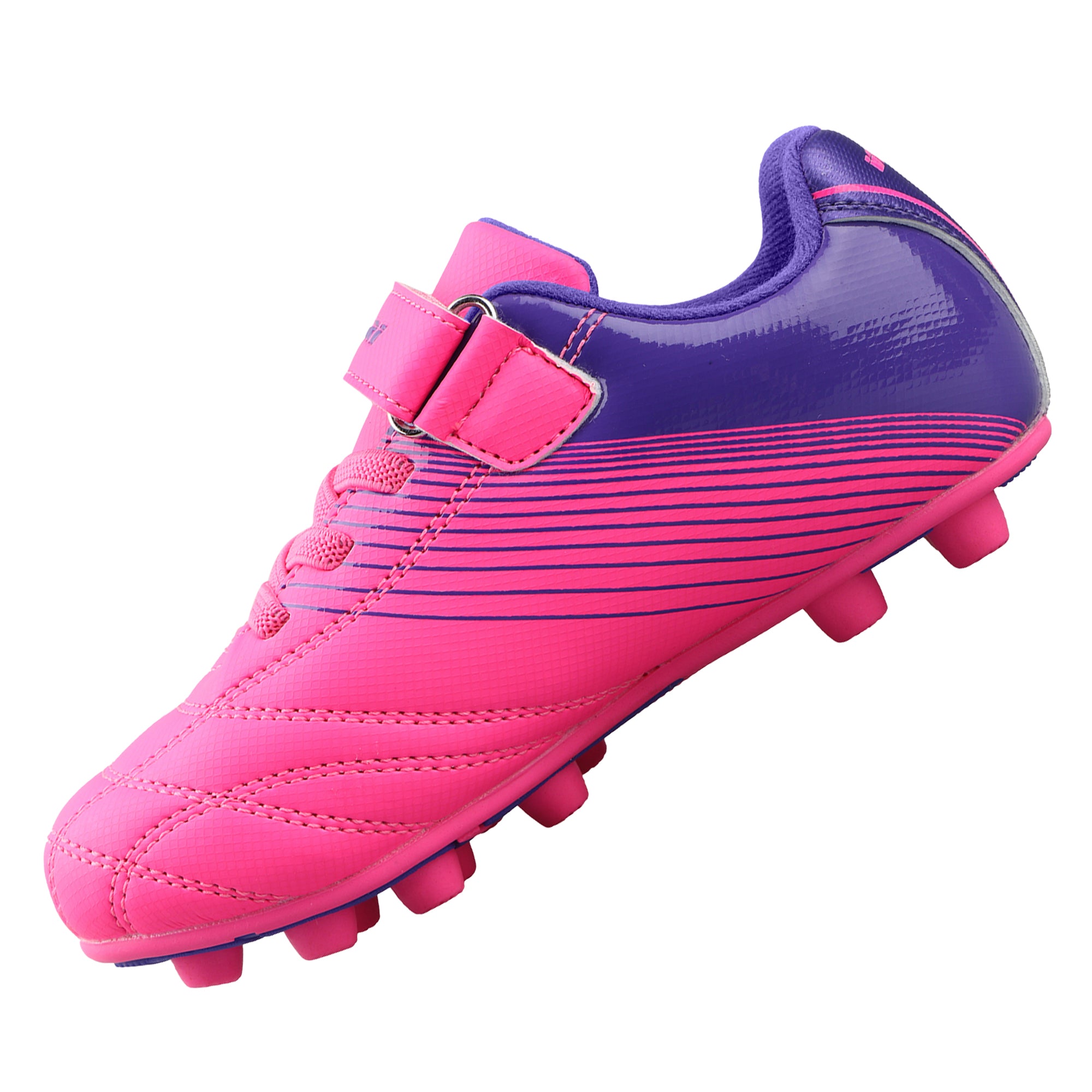 Loma Velcro Firm Ground Soccer Cleats - PInk/Purple - Vizari Sports
