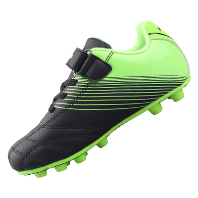 Loma Velcro Firm Ground Soccer Cleats - Black/Green - Vizari Sports