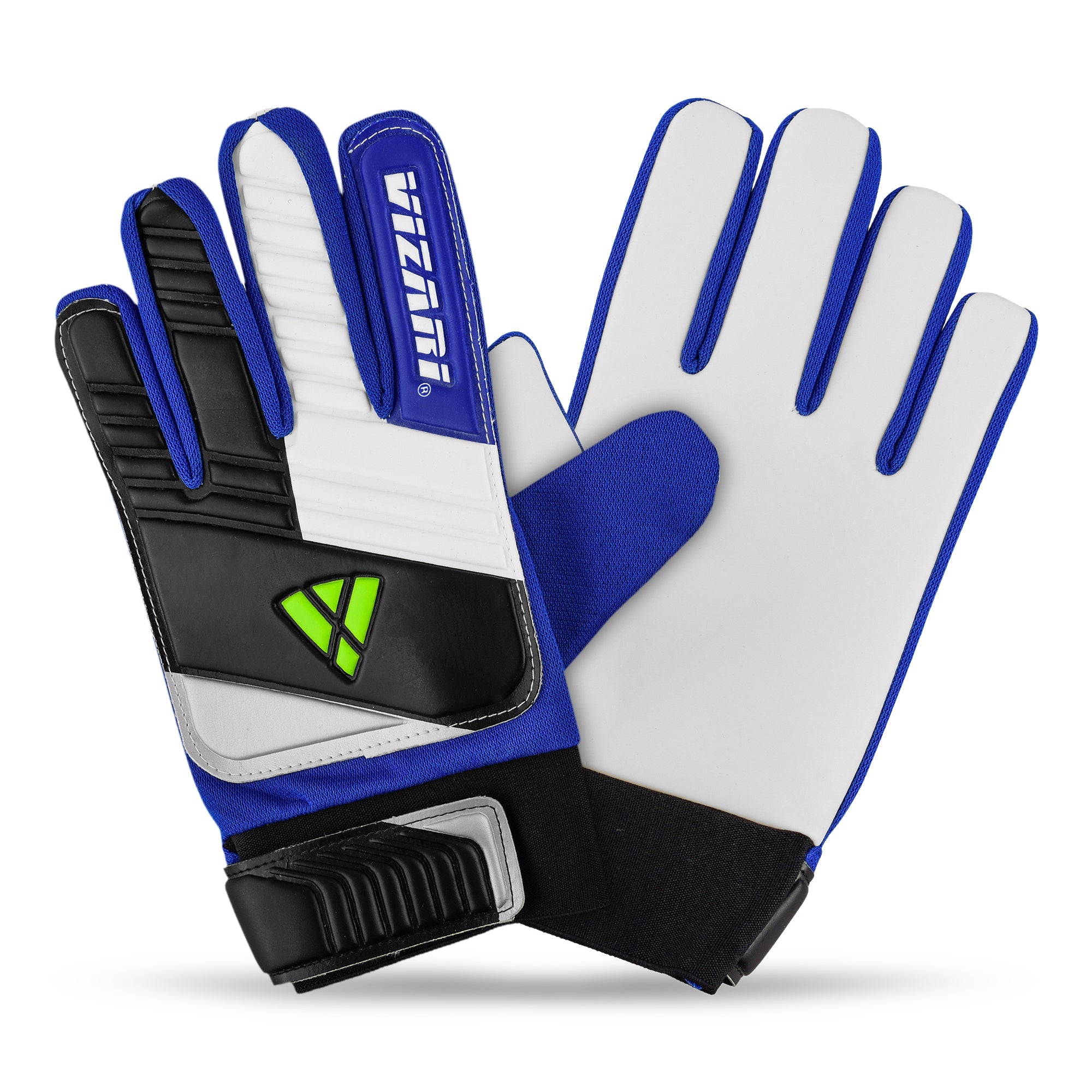 Junior Keeper Gloves-Blue/White/Black - Vizari Sports