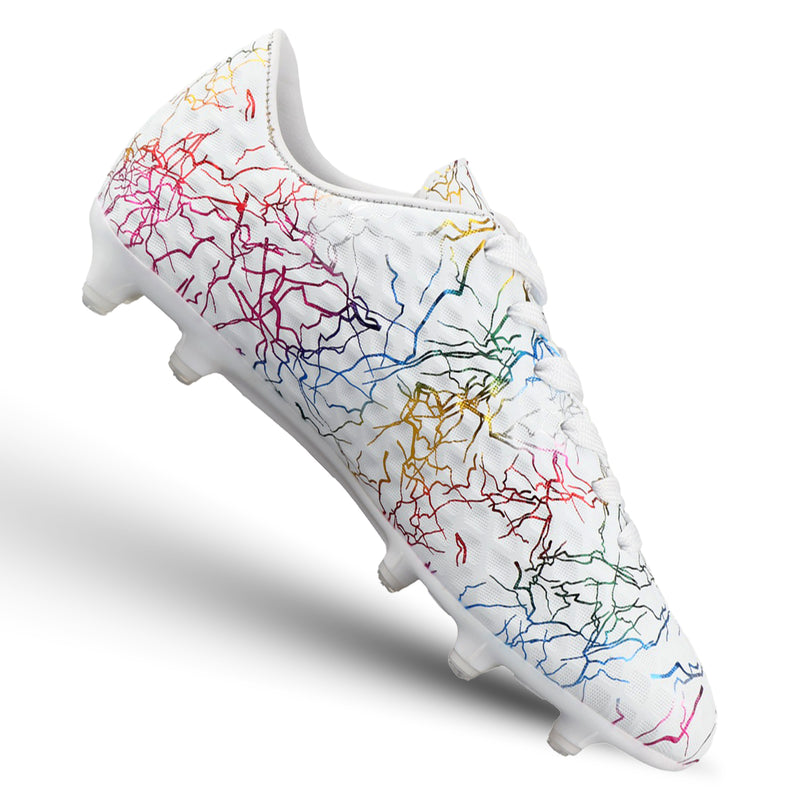 Vizari Zodiac JR kids firm ground soccer cleat in white