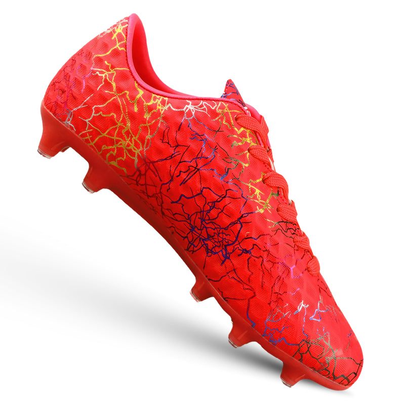 Vizari Zodiac JR kids firm ground soccer cleat in red