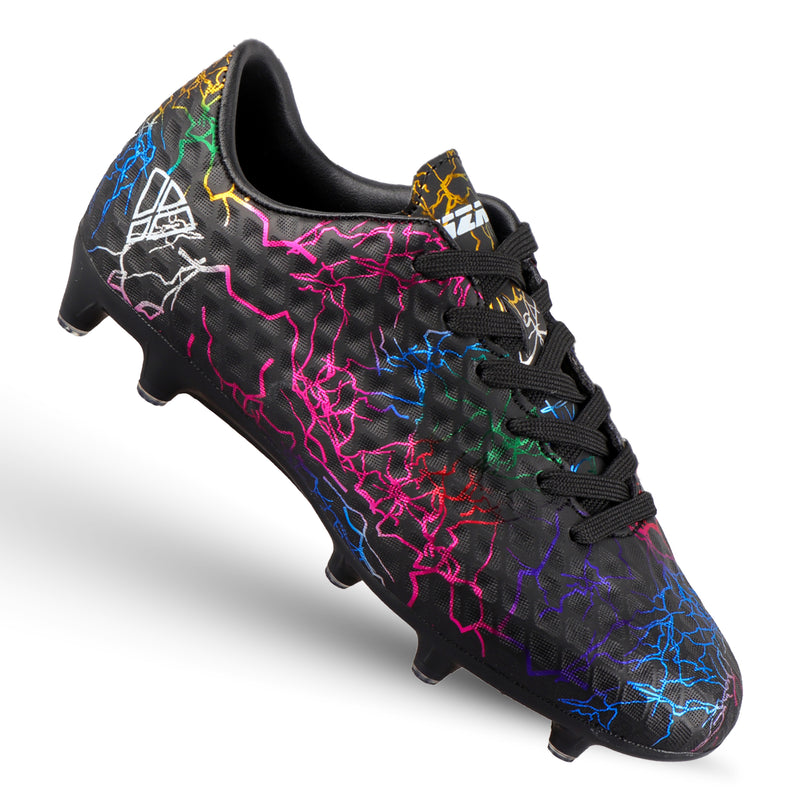 Vizari Zodiac JR kids firm ground soccer cleat in black