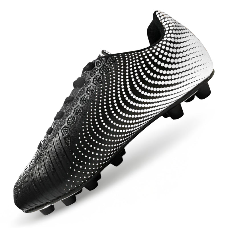 Youth Stealth Firm Ground Soccer Shoes -Black/White - Vizari Sports