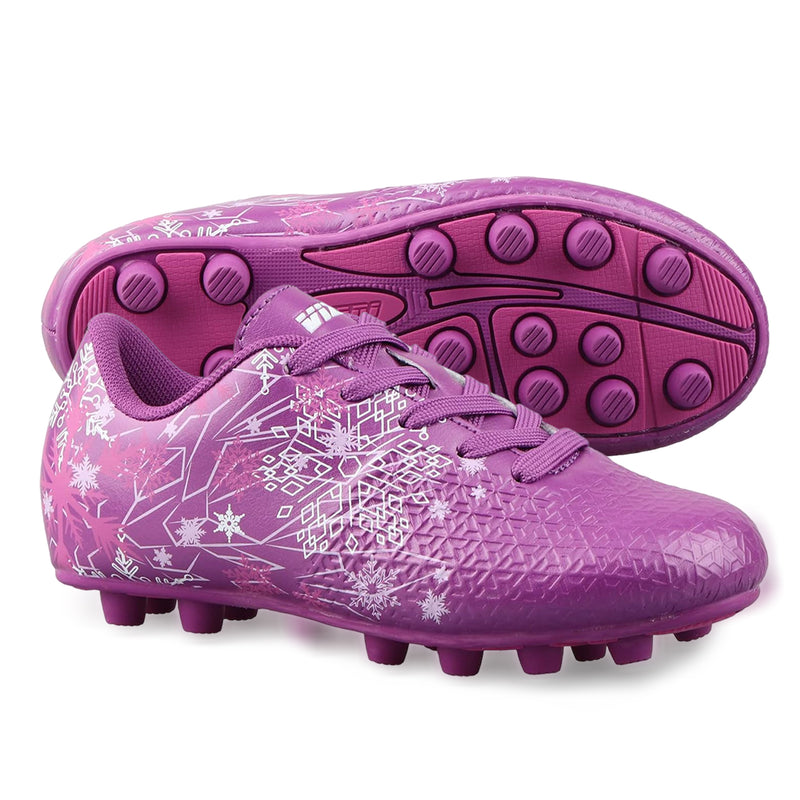 Vizari Frost 3 Youth Firm Ground Soccer Cleats for Natural Grass and Outdoor Play- Purple