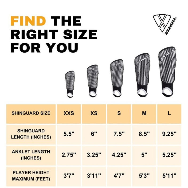Matera Soccer Shin Guard with Ankle Protection-Black/White - Vizari Sports