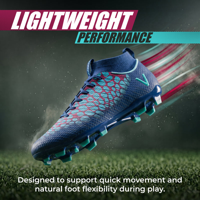 Flynox Adult Firm Ground Soccer Cleats - Royal
