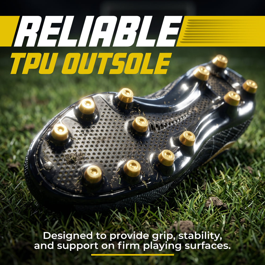 Aureo Junior Firm Ground Soccer Cleats - Black