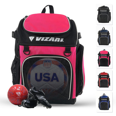 Cambria Soccer Backpack - Neon Pink/White - Vizari Sports