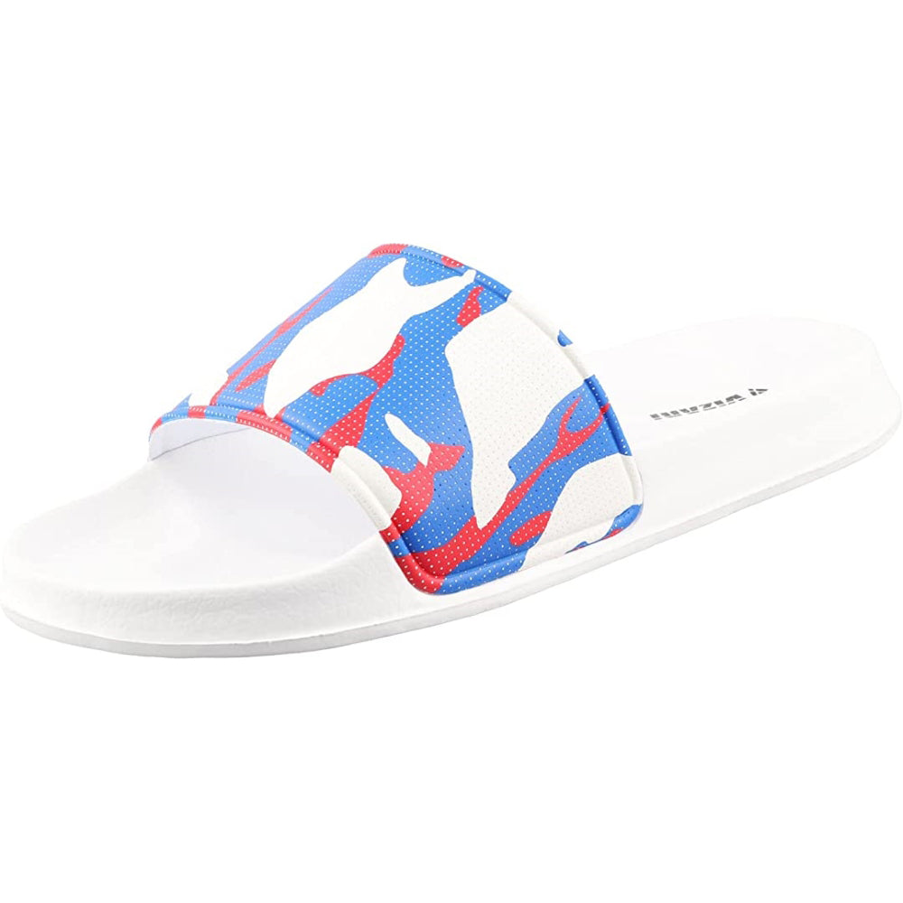 Adult Camo Soccer Slide Sandals - White