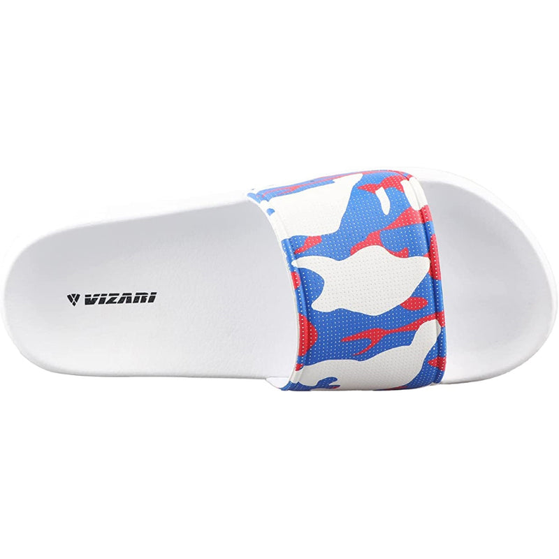 Adult Camo Soccer Slide Sandals - White - Vizari Sports