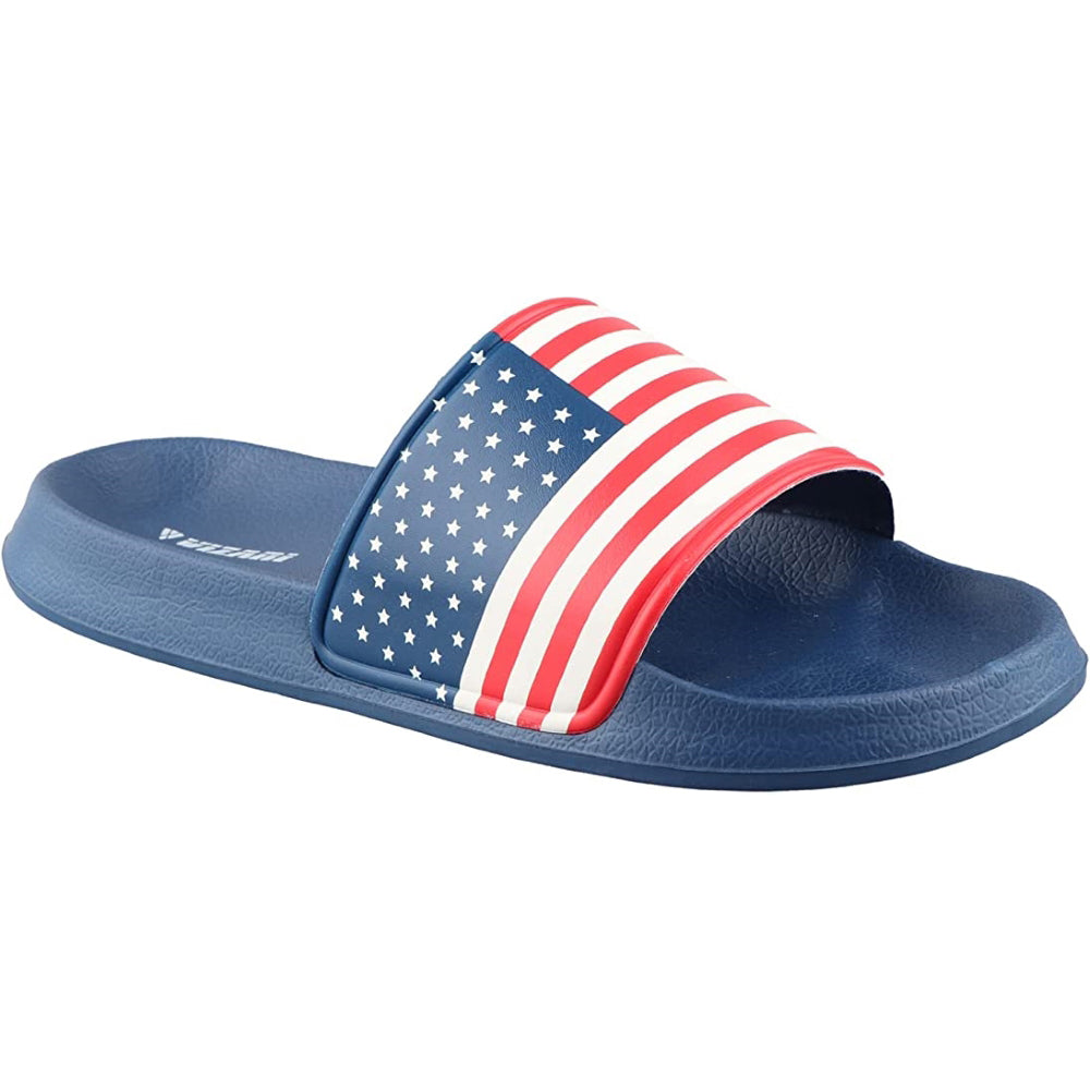 USA Soccer Slide Sandals-Navy
