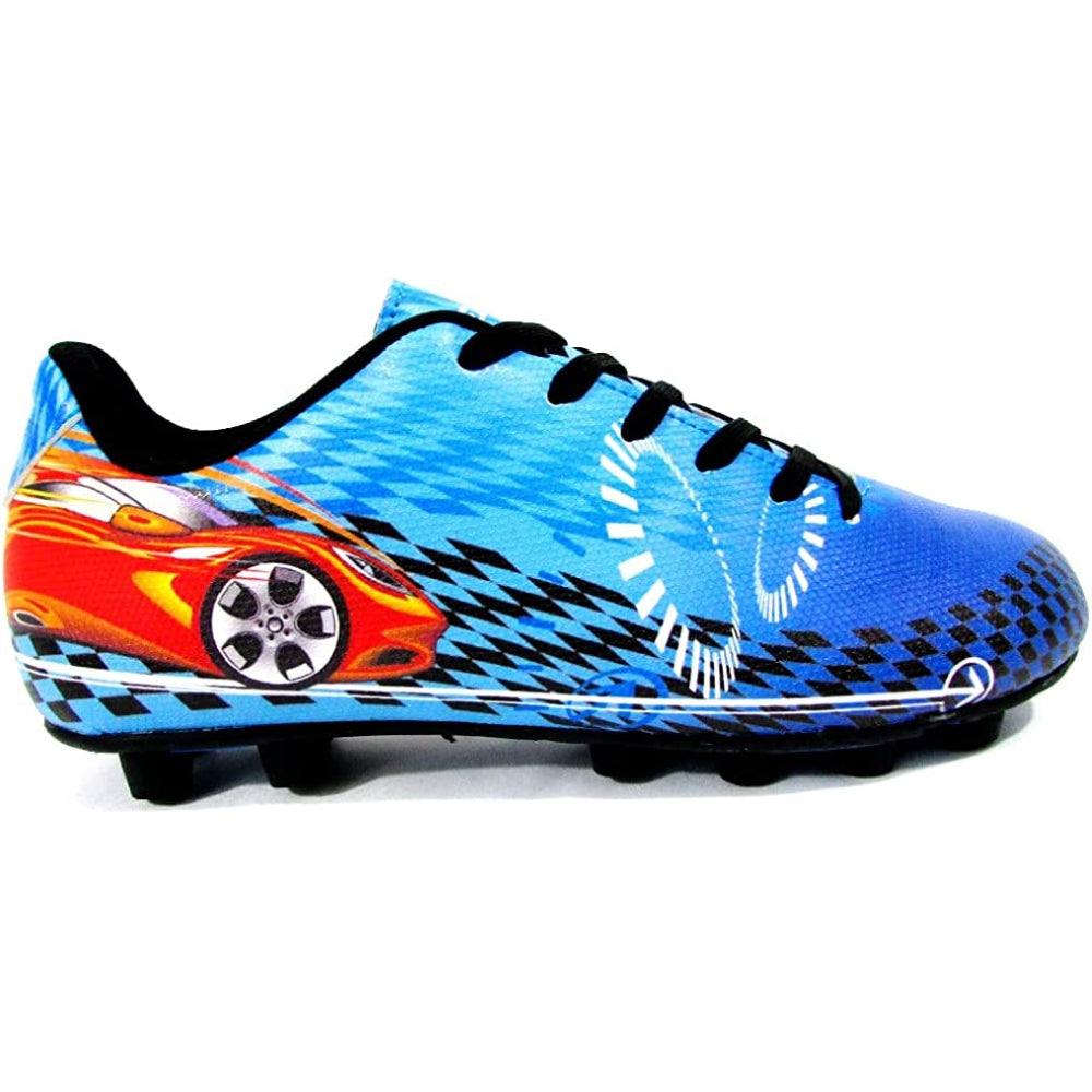 Racer Firm Ground Soccer Shoes - Blue/Red