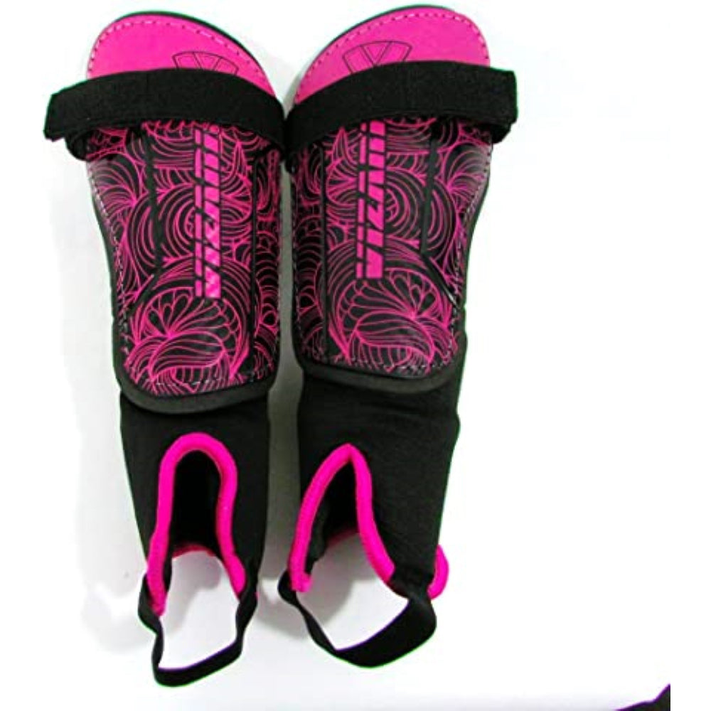 Cali Soccer Shin Guard with Ankle Protection-Pink/Black