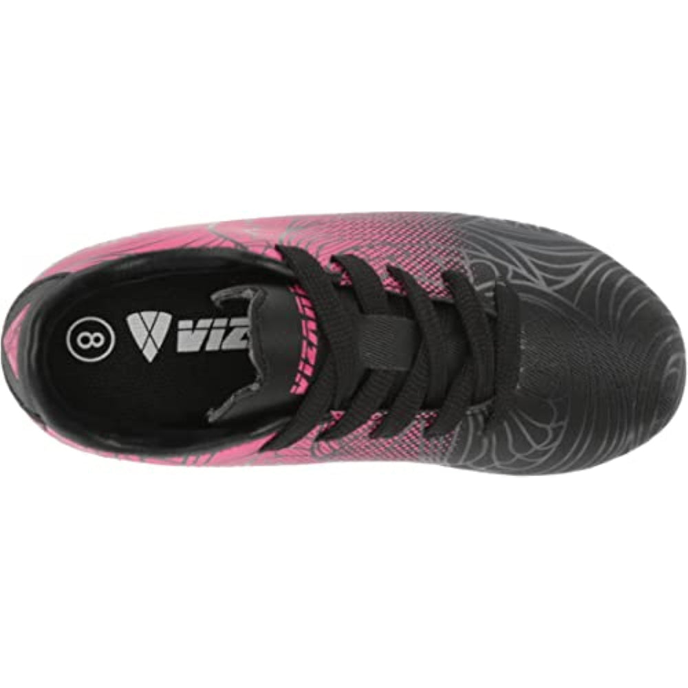 Cali Firm Ground Soccer Shoes-Black/Pink