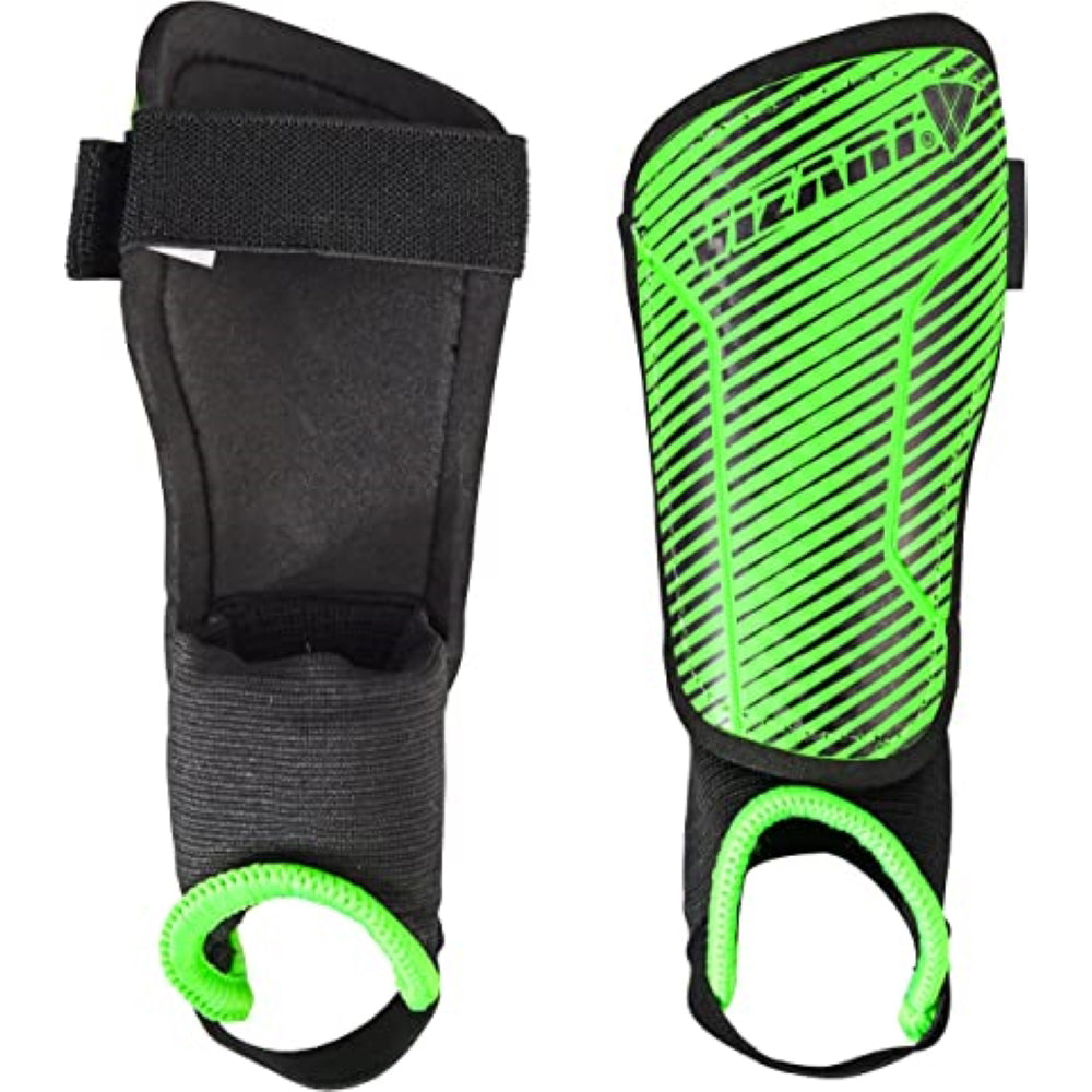 Matera Soccer Shin Guard with Ankle Protection-Green/Black - Vizari Sports