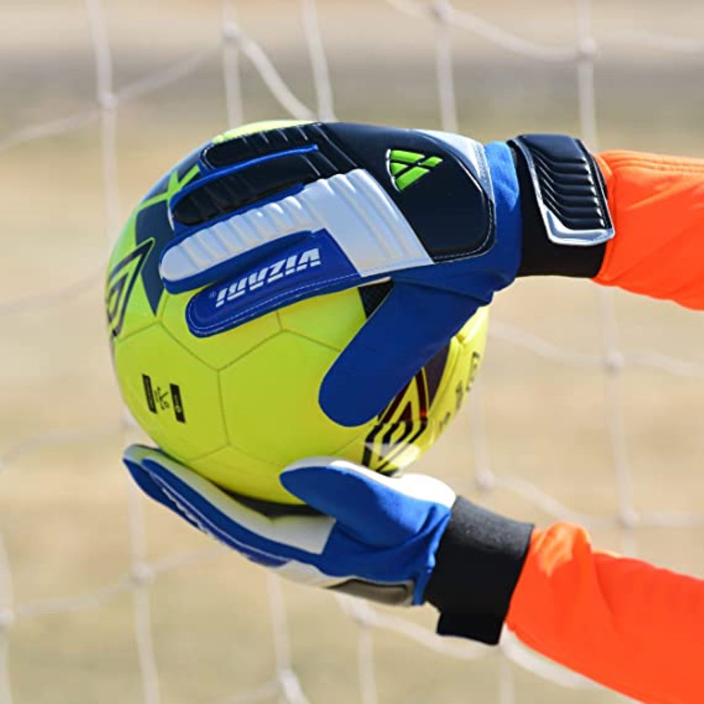 Junior Keeper Gloves-Blue/White/Black - Vizari Sports
