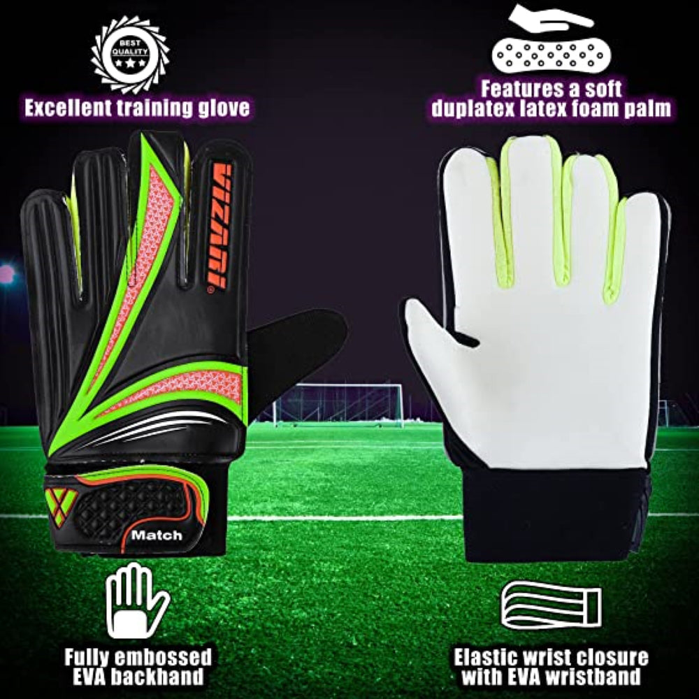 Junior Match Gloves-Black/Green - Vizari Sports