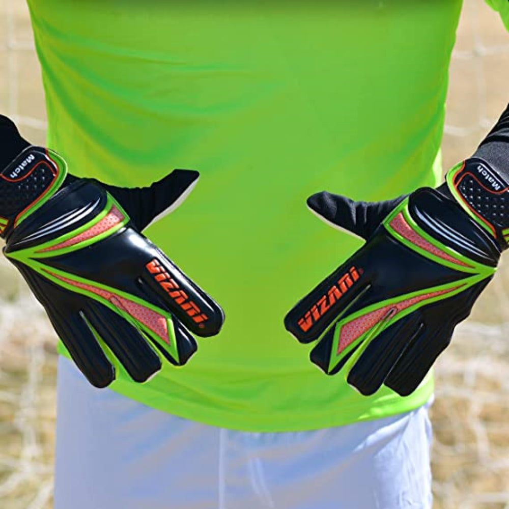 Junior Match Gloves-Black/Green - Vizari Sports