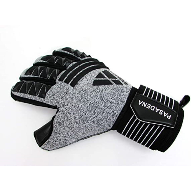 Pasadena F.p. Goalkeeper Gloves w/ Finger Protection-Black/Silver - Vizari Sports