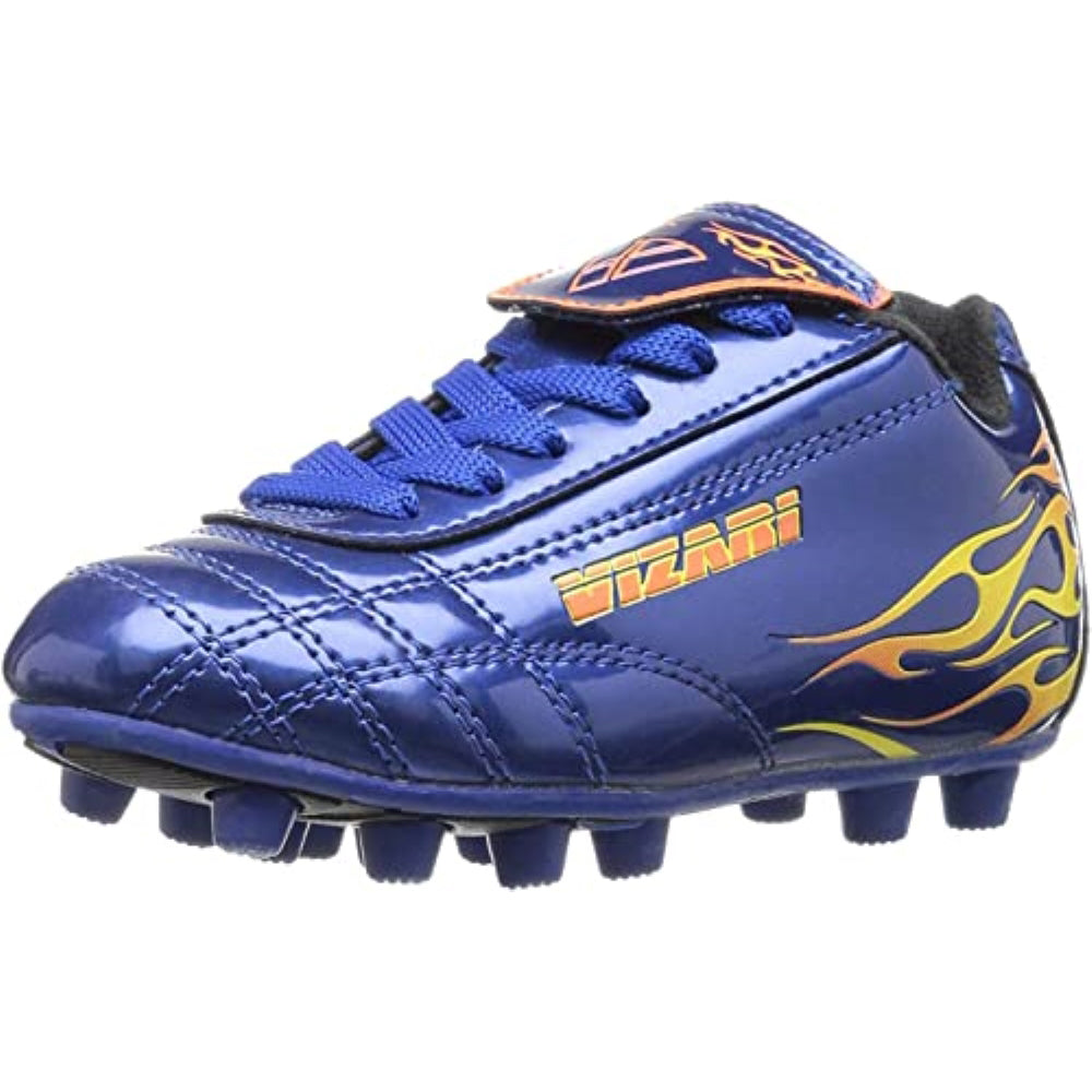 Blaze Firm Ground Soccer Cleats - Blue/Orange