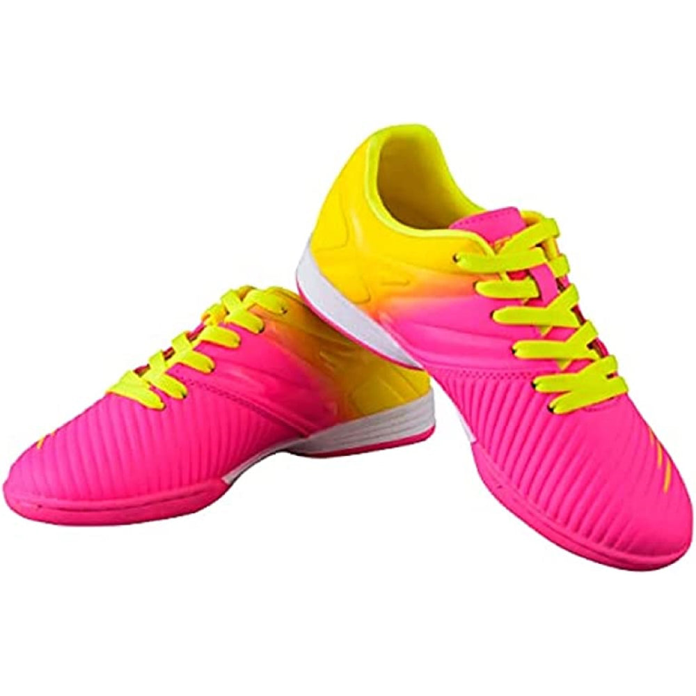 Liga Indoor Soccer Shoes - Pink/Yellow