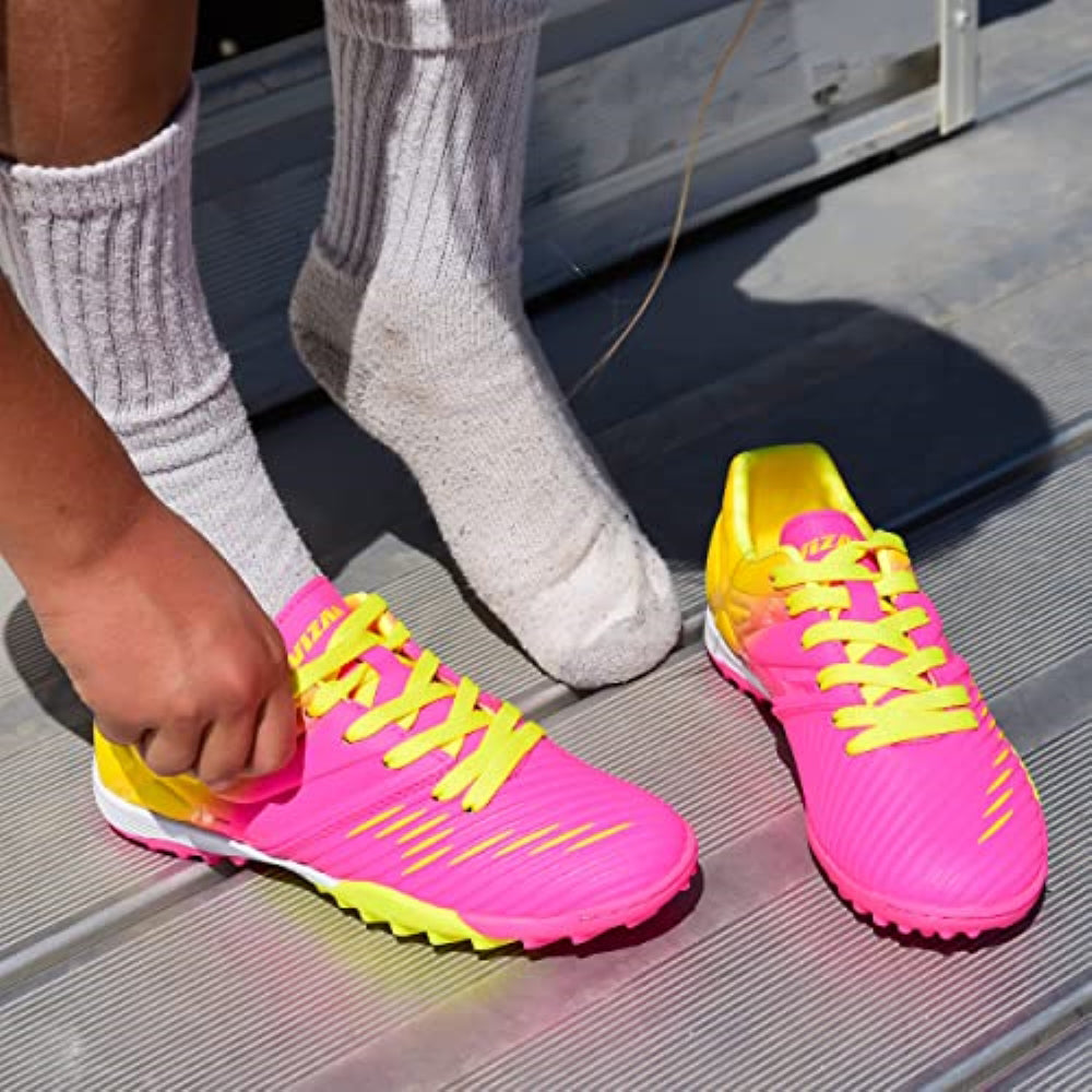 Liga Turf Soccer Shoes - Pink/Yellow - Vizari Sports