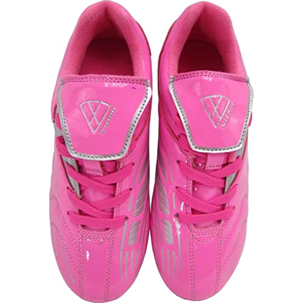 Striker Firm Ground Soccer Shoes - Pink/Silver