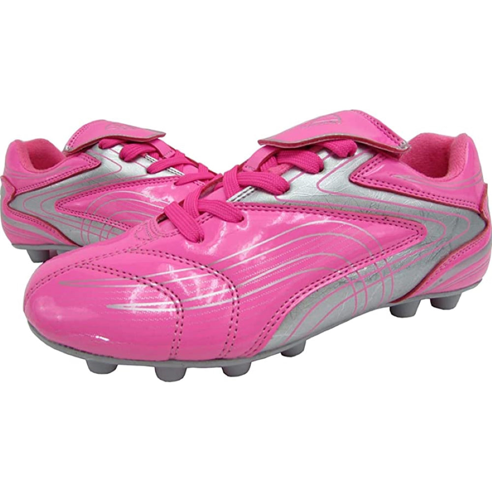 Striker Firm Ground Soccer Shoes - Pink/Silver