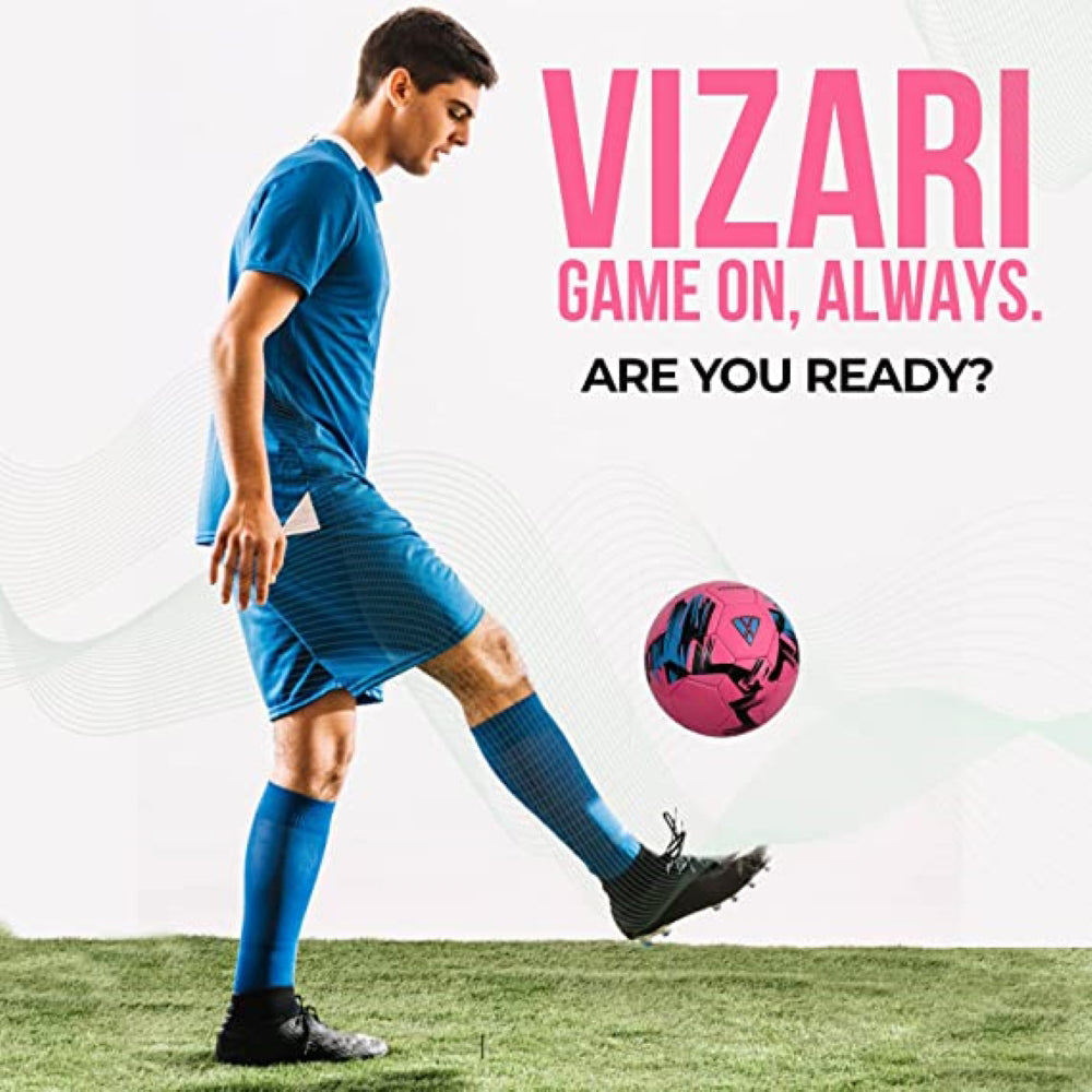 Verona Soccer Ball-Pink/Black/Sky - Vizari Sports