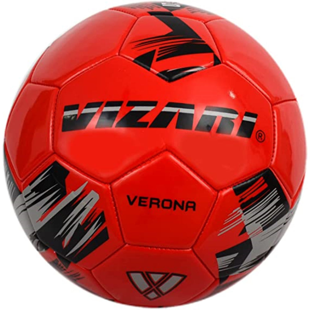 Verona Soccer Ball-Red/Black/Silver - Vizari Sports